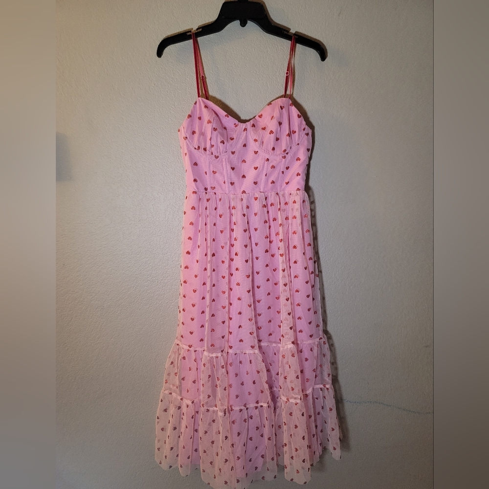Betsey Johnson Pink Valentine Dress in Size 8